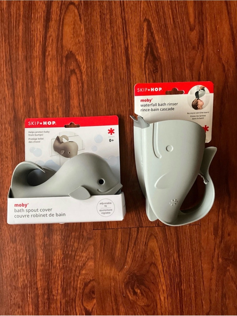 Skip Hop Moby Baby Bath Spout Cover and Waterfall Rinser - Light Gray